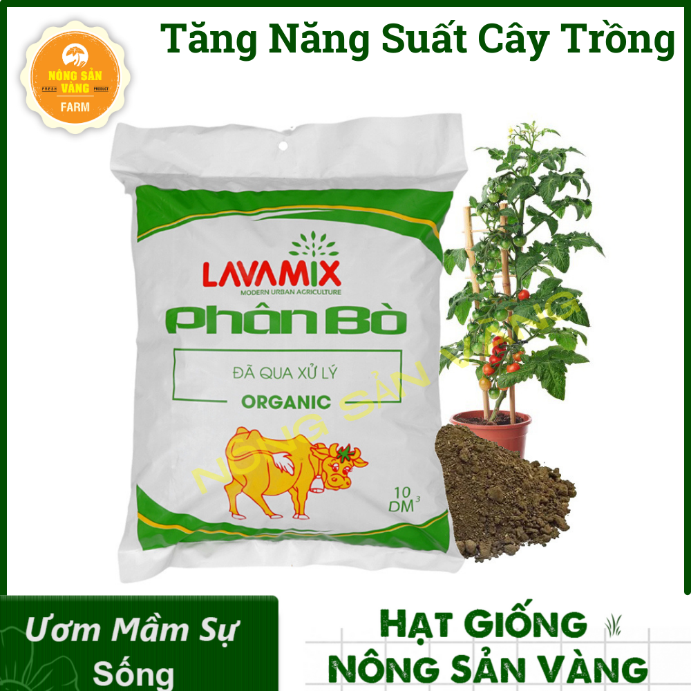Phân Bò Hữu Cơ Tiện Lợi Không Mùi Hôi lavamix 10 m3 - Nông Sản Vàng