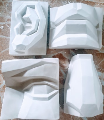 Tượng thạch cao. Tượng thạch cao ôn thi. tượng ngũ quan chi tiết ôn thi. Tượng ôn thi. Tượng trang trí. Tượng vẽ