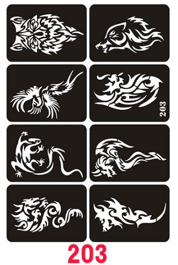 Khuôn xăm [Khổ A4 ảnh thật như hình] Mã S24