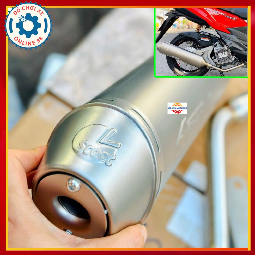 FreeShipp Pô 4 Road Dài Cho Xe Vario. Kèm Phụ Kiện _Chưa Có Cổ Pô Nhá Ae!!!