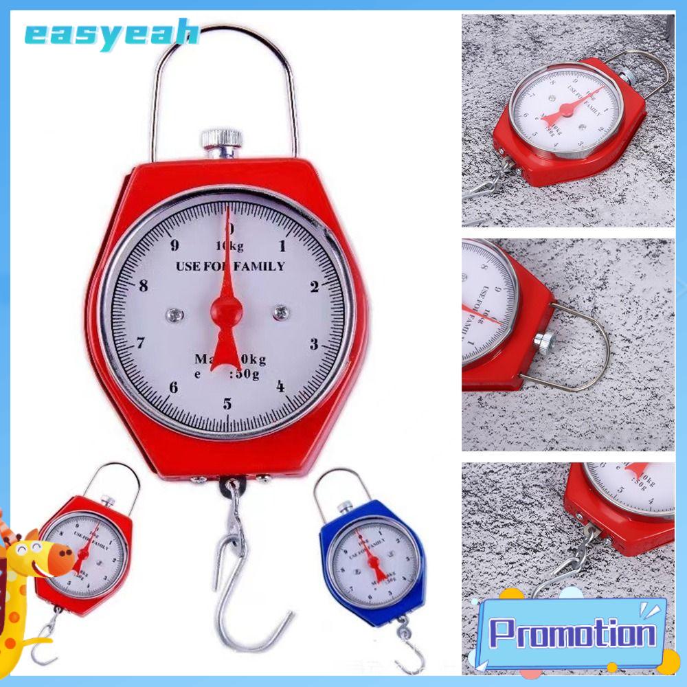 EASYEAH Professional Vintage Handheld Weight Balance 10kg/50g Spring Balance Hook Scale Digital Dial Luggage Scale Mechanical Scale