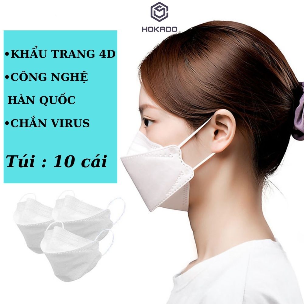 Khẩu trang 4d kf94 kháng khuẩn 4 lớp chống bụi mịn kháng khuẩn ngăn ngừa tia cực tím nobihome,khẩu trang kf94 4 lớp kháng khuẩn