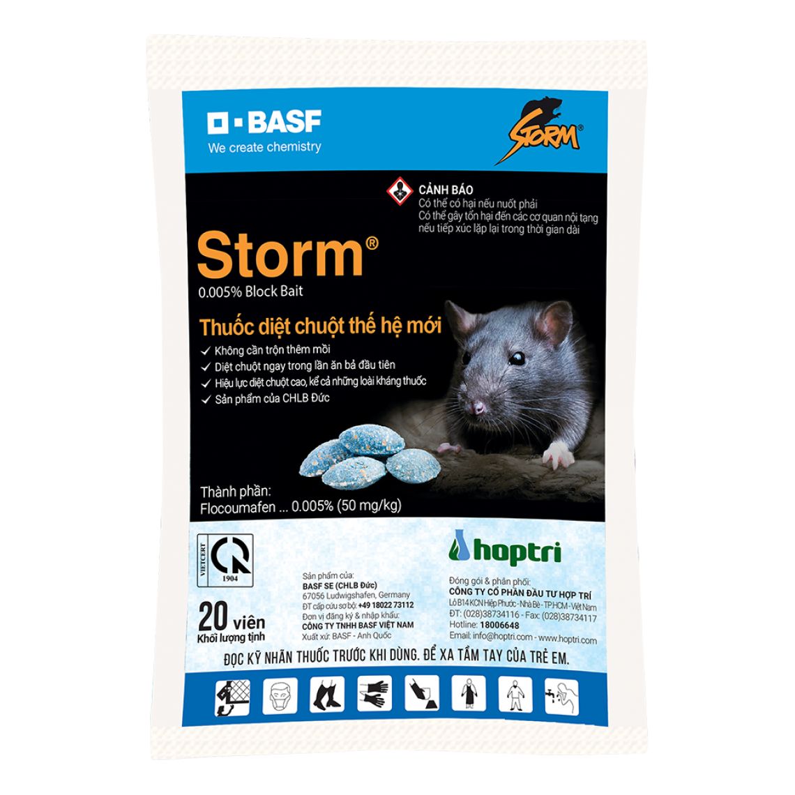 bả chuột Storm - túi 20 viên