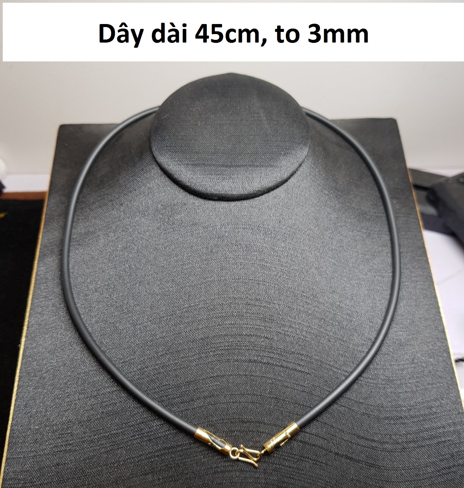 Dây da đeo mặt dây chuyền móc khóa vàng tây MS23