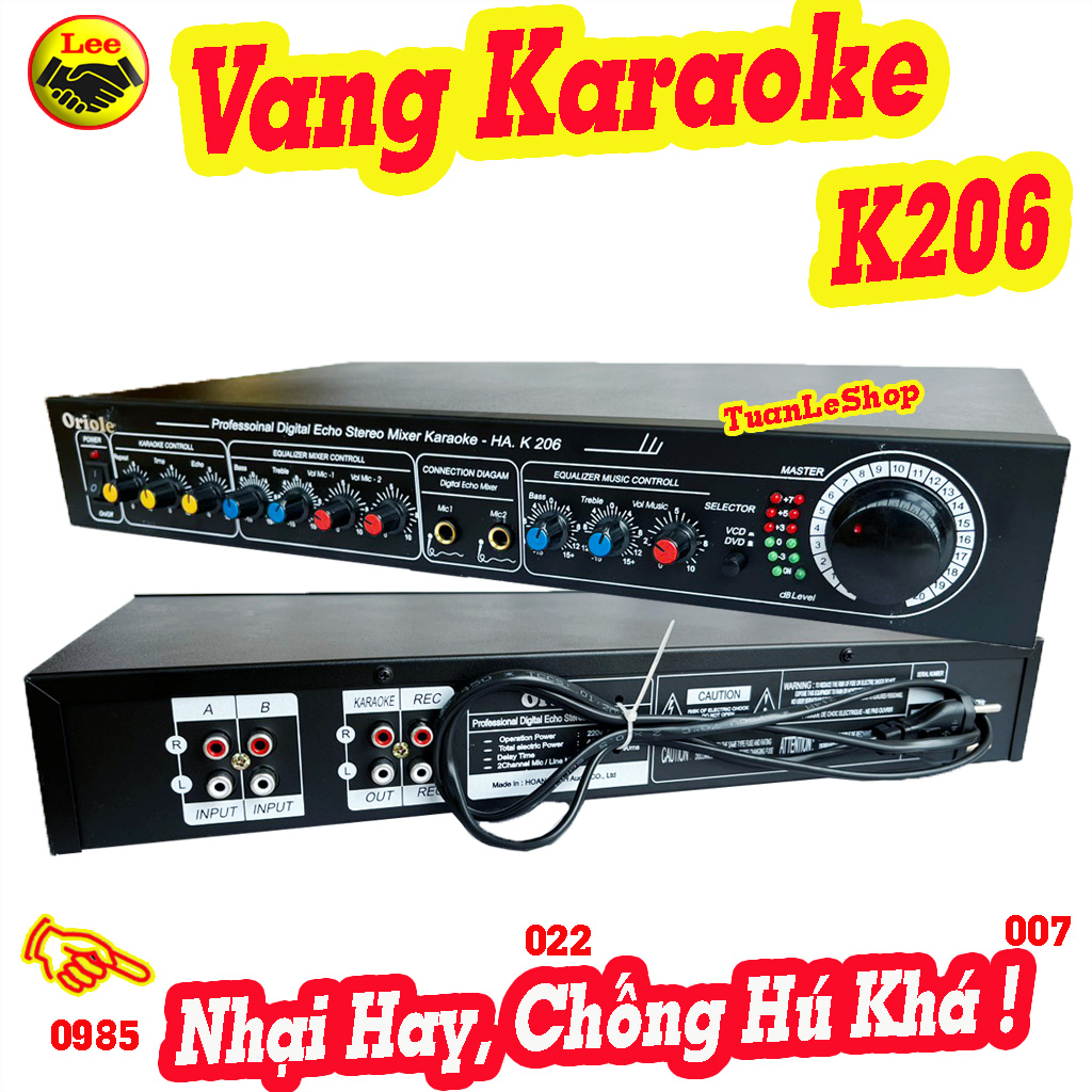 VANG KARAOKE GIA ĐÌNH k206 –  GIÁ 01 CHIẾC