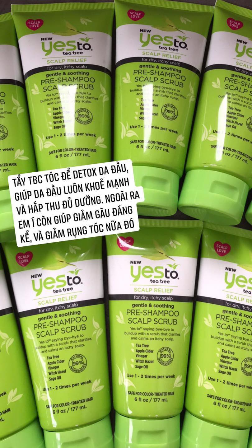 Tẩy tế bào chết cho tóc "Yes To Tea Tree"
