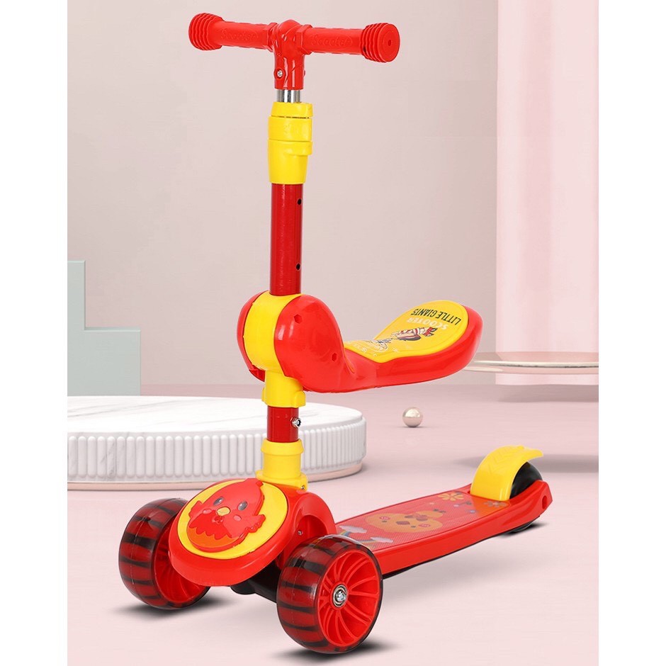 Xe trượt Scooter BBT Global 3 trong 1,  Xe scooter 3 bánh tự cân bằng, xe scooter 3 in 1 cho bé, có ghế gấp gọn, có nhạc và đèn LED, xe 3 bánh có đèn led cho bé từ 1-10 tuổi