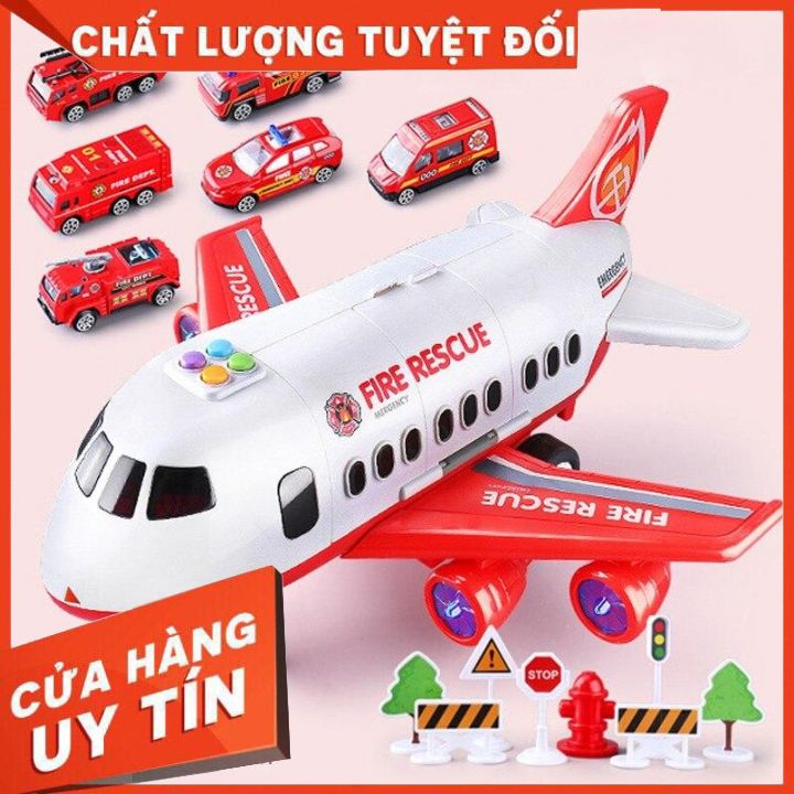 Bộ máy bay vận tải đồ chơi 6 in 1