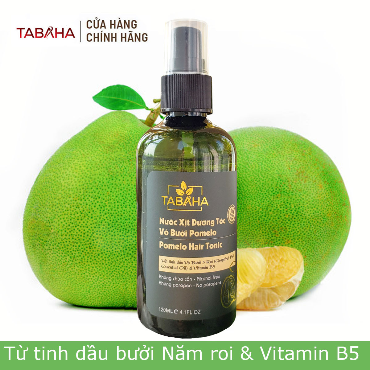 [HCM]Nước xịt dưỡng tóc tinh dầu vỏ Tabaha 120ml giảm rụng tóc kích thích mọc tóc