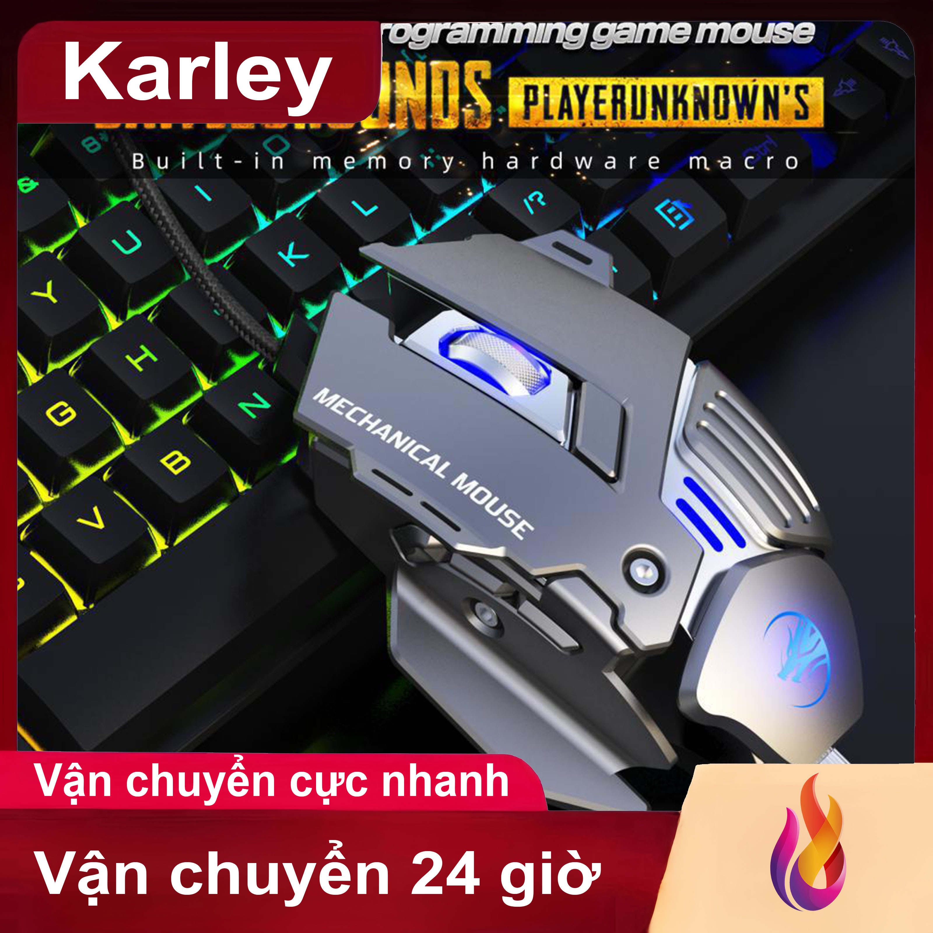 Chuột chơi game cơ học, chơi game có dây, macro chuột tùy chỉnh chuyên dụng