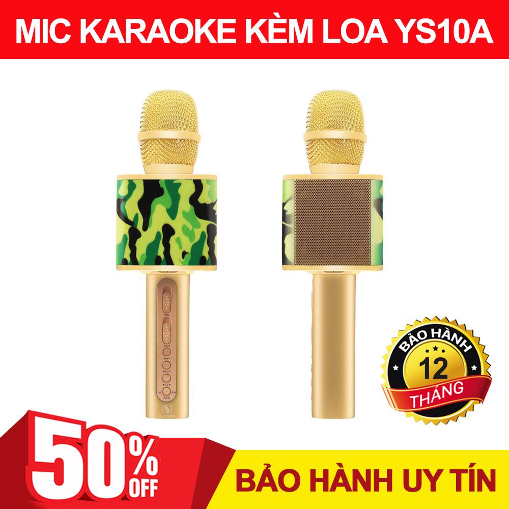 Mic hát karaoke, micro karaoke kèm loa bluetooth ys-10a kèm loa - micro karaoke âm thanh đỉnh cao, kiểu dáng mới mẻ, trẻ trung, sang trọng, bảo hành 1 đổi 1 my mart..