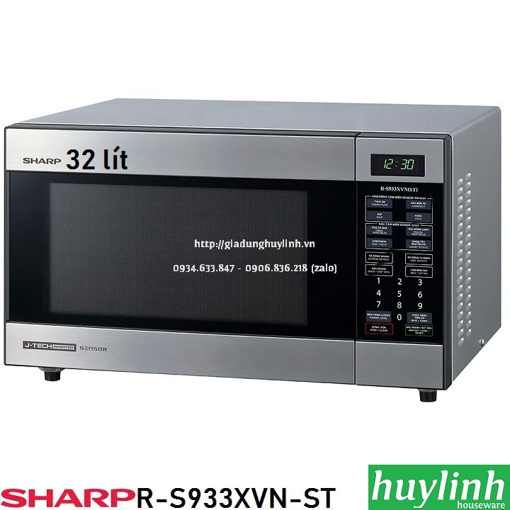 Lò vi sóng điện tử sharp r-s933xvn-st - 32 lít
