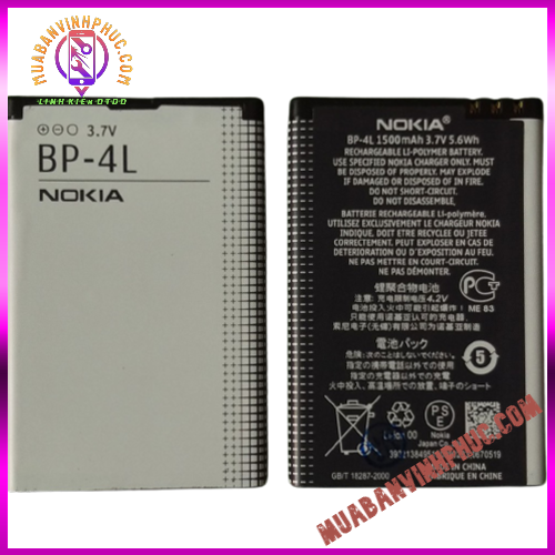 Pin nokia bp-4l,dung lượng 1500mah / bảo hành 12 tháng - mbvp.com