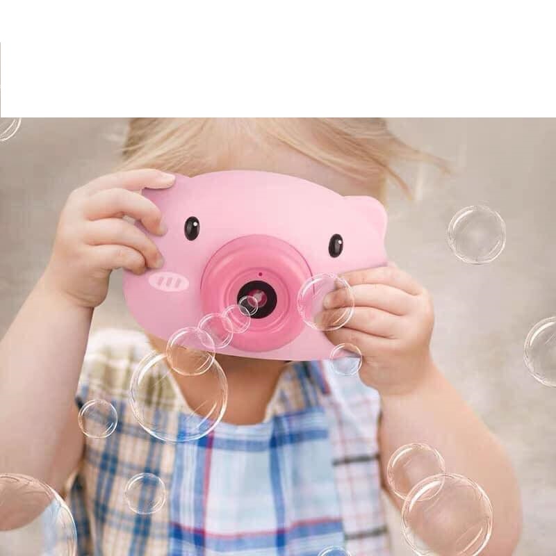 Máy ảnh đồ chơi thổi bong bóng tự động hình thú dễ thương cho bé yêu