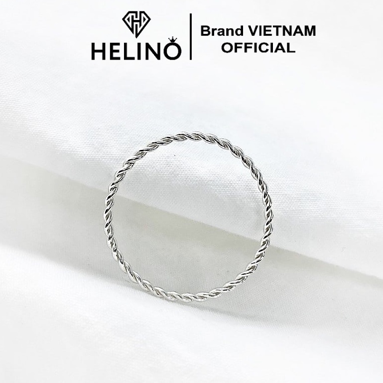 Nhẫn Bạc Xoắn Trơn Basic HELINO, dạng chỉ xoắn,nhẫn cỏ xoắn thừng bạc nguyên chất N05