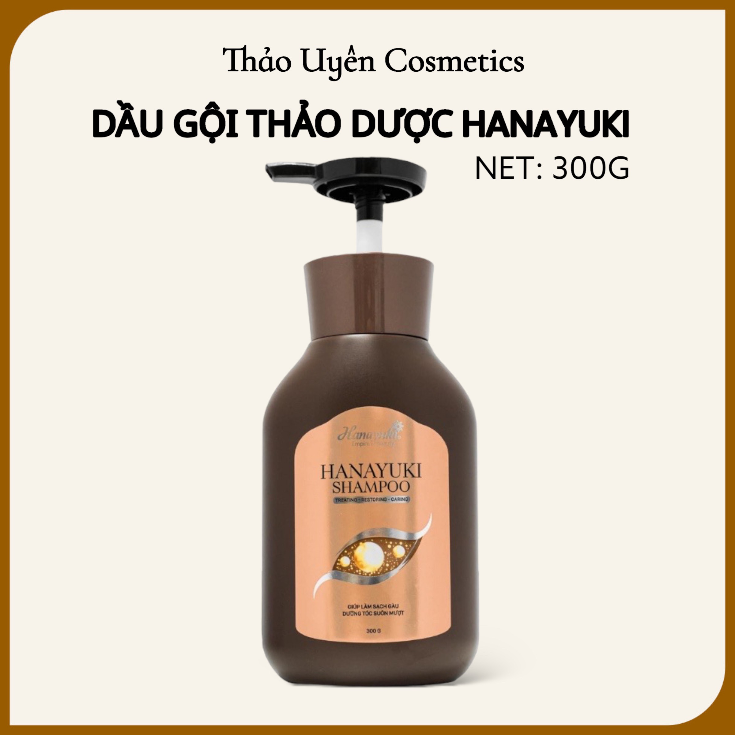 Dầu Gội Thảo Dược Hanayuki Shampoo 300g Giúp Làm Sạch Tóc, Nuôi Dưỡng Tóc Và Ngừa Gàu