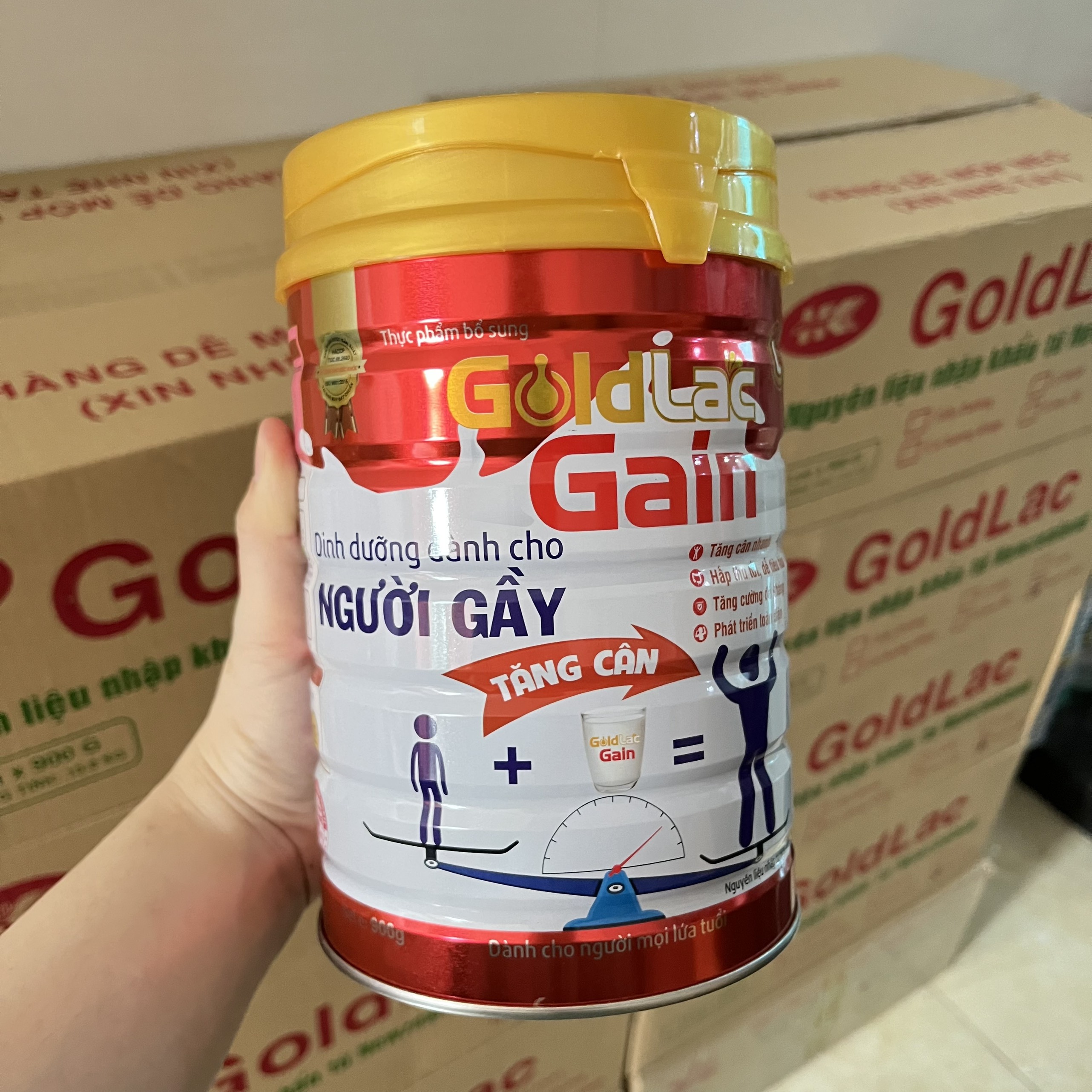Sữa bột hỗ trợ tăng cân, cung cấp dinh dưỡng cho người gầy Goldlac Gain