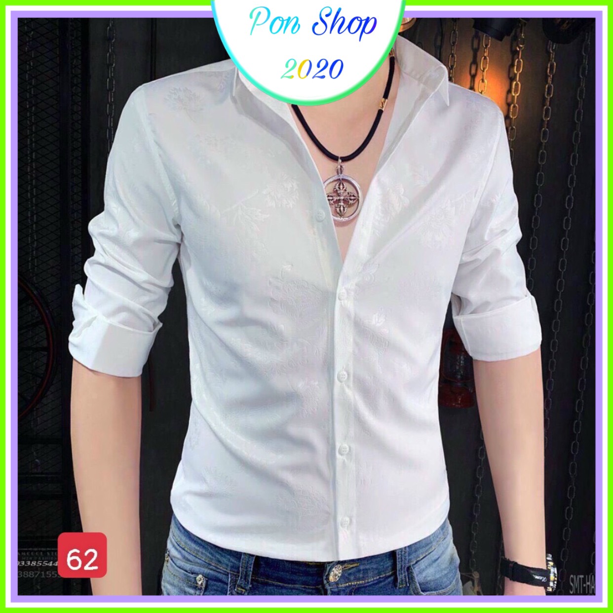 Áo sơ mi nam, sơ mi nam họa tiết kiểu mới hot 2021 ponshop2020 sm06