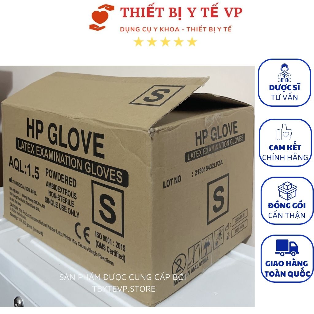 Găng Tay Y Tế HP GLOVE Có Bột SIZE S