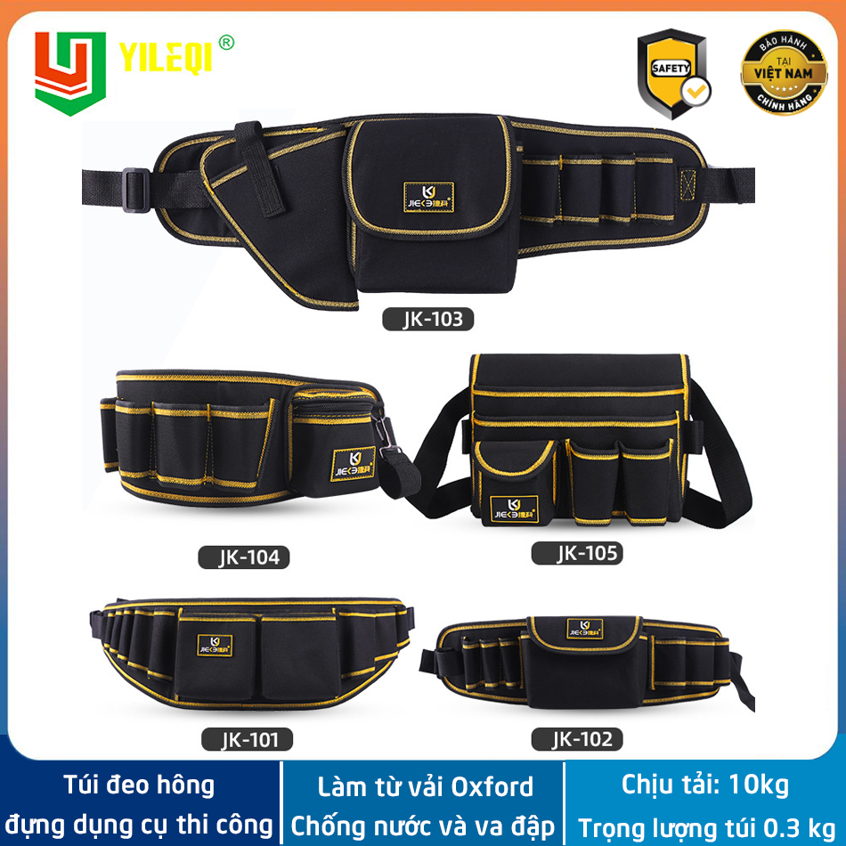 Túi đựng dụng cụ đeo bên hông - Túi đựng dụng cụ đồ nghề sửa chữa cho thợ điện, thợ sửa chữa - Mẫu mã bền đẹp và chắc chắn