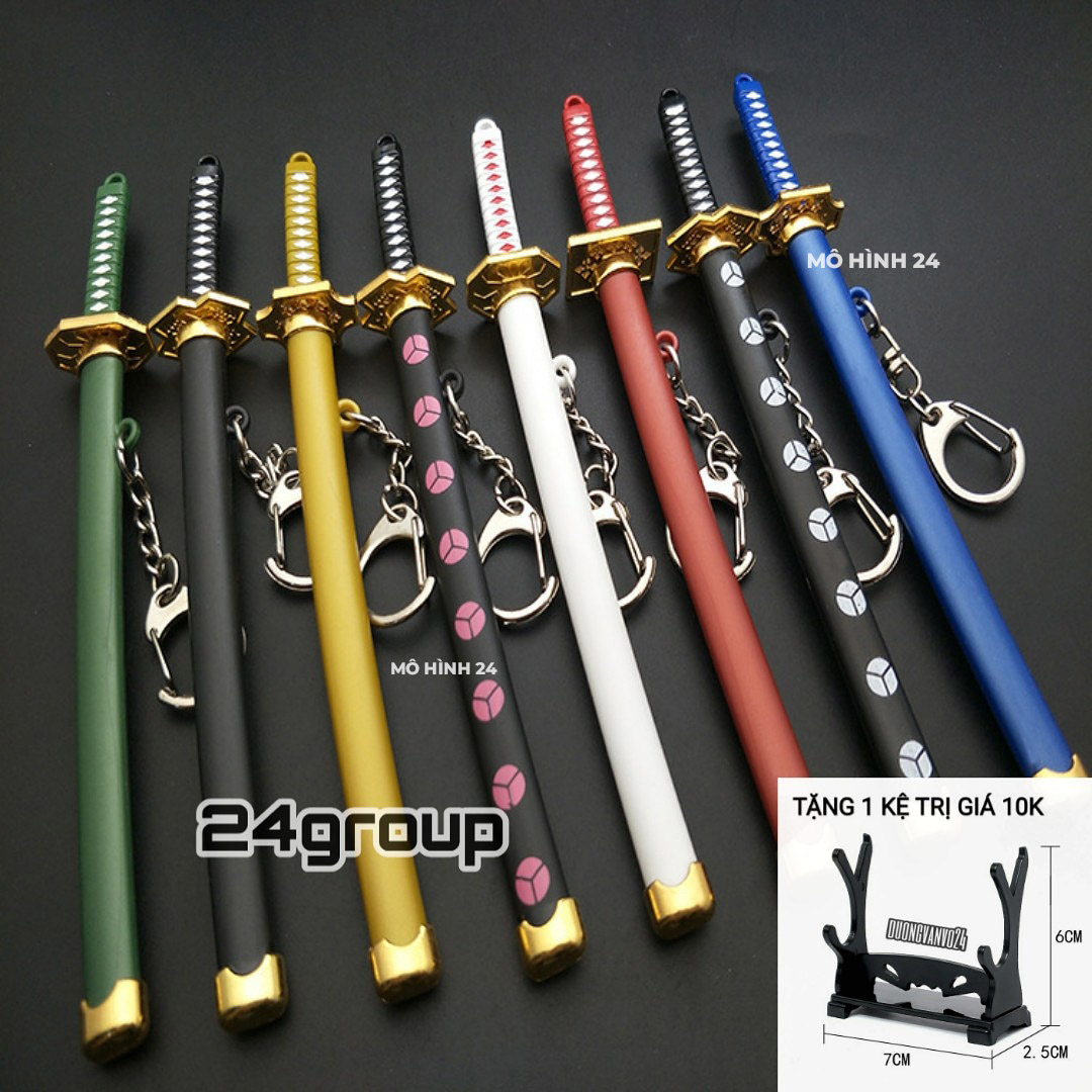 [GIÁ HỦY DIỆT] Móc khóa Kiếm katana Kim loại titan không gỉ Kiếm của Roronoa Zoro trong One Piece on
