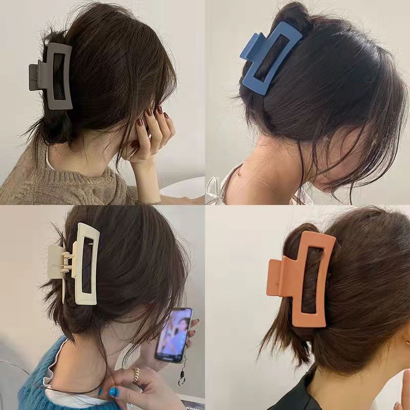 Kẹp tóc hình chữ nhật bóng thời trang cho nữ