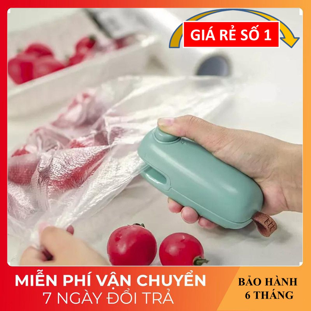 Máy hàn miệng túi mini F1H; Máy hàn miệng túi nilon; Máy hàn miệng túi ép nhiệt nhỏ gọn cầm tay (giao màu ngẫu nhiên)