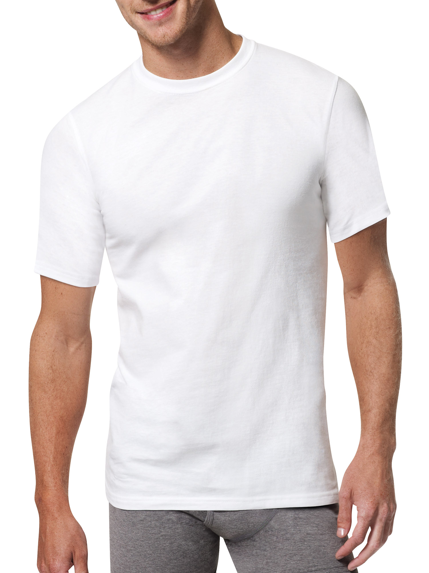 Bộ 9 áo thun trắng cổ tròn nam hanes 9 tagless comfortsoft t-shirts