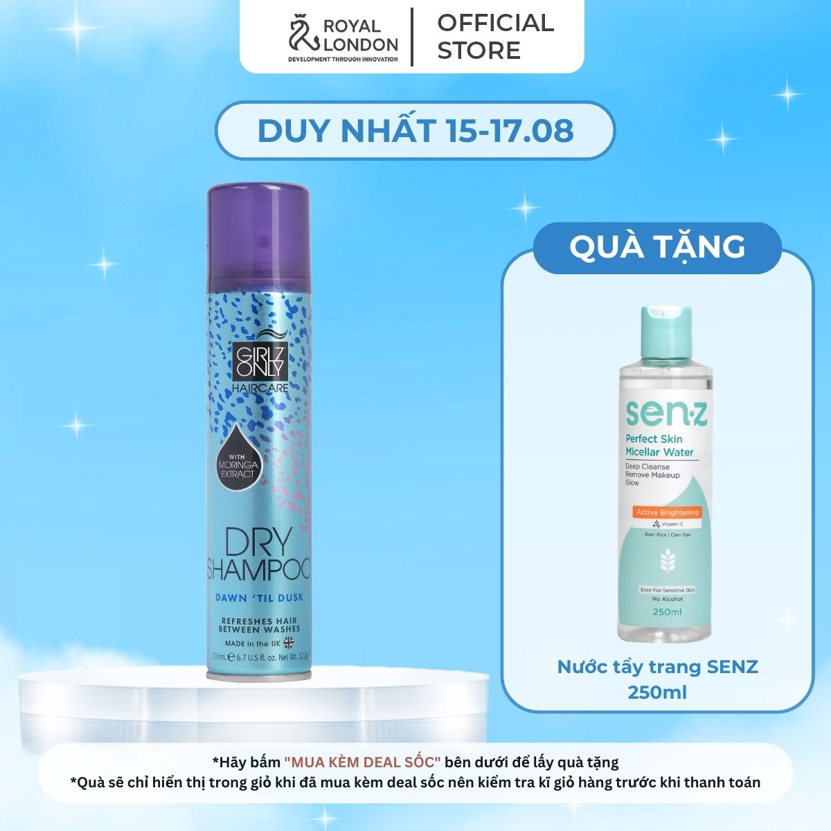 Dầu Gội Khô Girlz Only Dawn Til Dusk 200ML