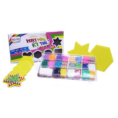 [HCM]Đồ chơi xếp hình Hạt màu kỳ thú vỉ 205g 21 màu - Phát triển kỹ năng sáng tạo ở trẻ - Vui chơi cùng bé cả nhà thêm vui