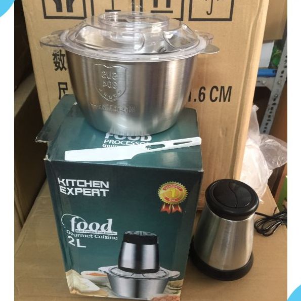 Máy xay thịt inox 304 đa năng, xay ngũ cốc, đá KITCHEN EXPERT cao cấp loại 2L tiện dụng