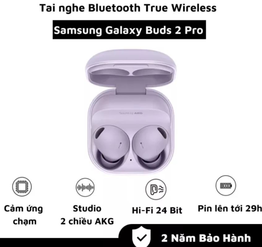 Tai Nghe Bluetooth True Wireless Aloha-Pkv Buds 2 Pro, Âm Bass Mạnh Mẽ