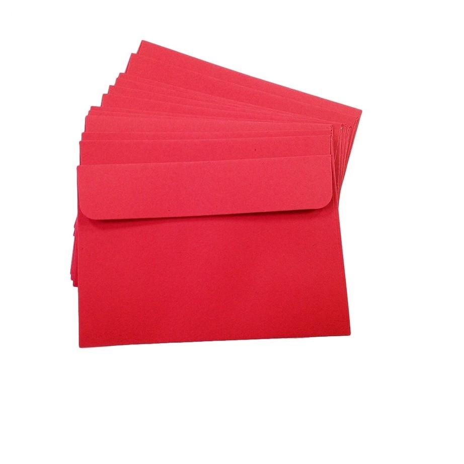 100 chiếc phong bì ĐỎ trơn kích thước 10x17cm
