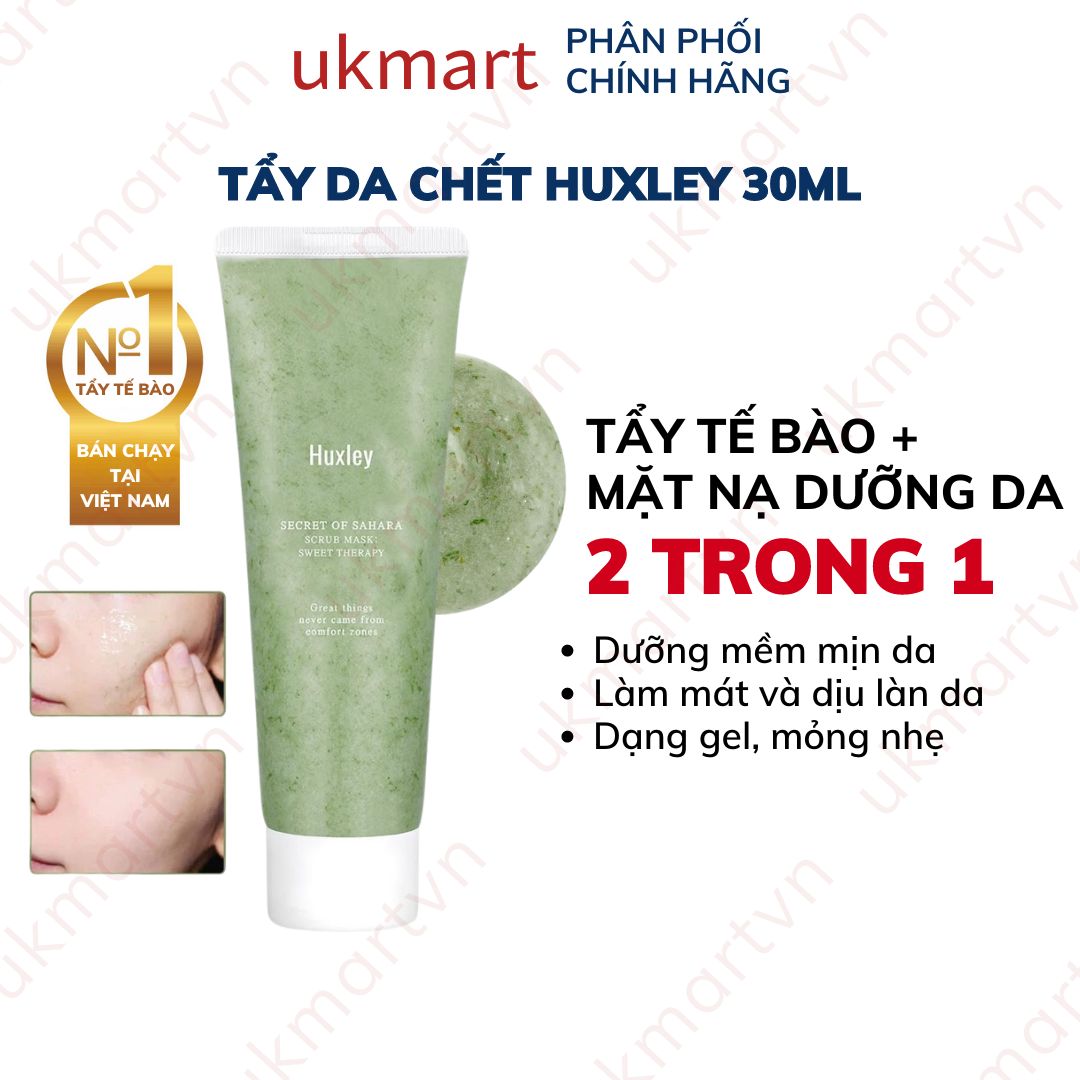 Tẩy Da Chết Huxley Scrub Sweet Therapy 30ml Chiết Xuất Từ Cây Xương Rồng