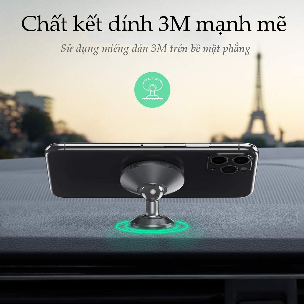 Giá đỡ điện thoại từ tính trên xe hơi tương thích với điện thoại kích thước từ 4-7 inch UGREEN 50871 Giá đỡ điện thoại từ tính trên xe hơi tương thích với điện thoại kích thước từ 4-7 inch UGREEN 50871