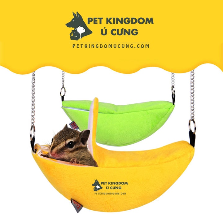 Nhà ngủ chuối treo lồng cho hamster - sóc