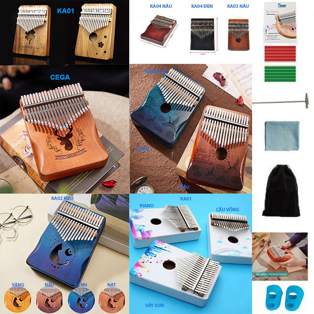Đàn kalimba 17 phím gỗ nguyên khối cao cấp Mahagony(CHÍNH HÃNG CEGA)Tặng đủ pk màu hồng,xanh,nâu sang chảnh dễ thương