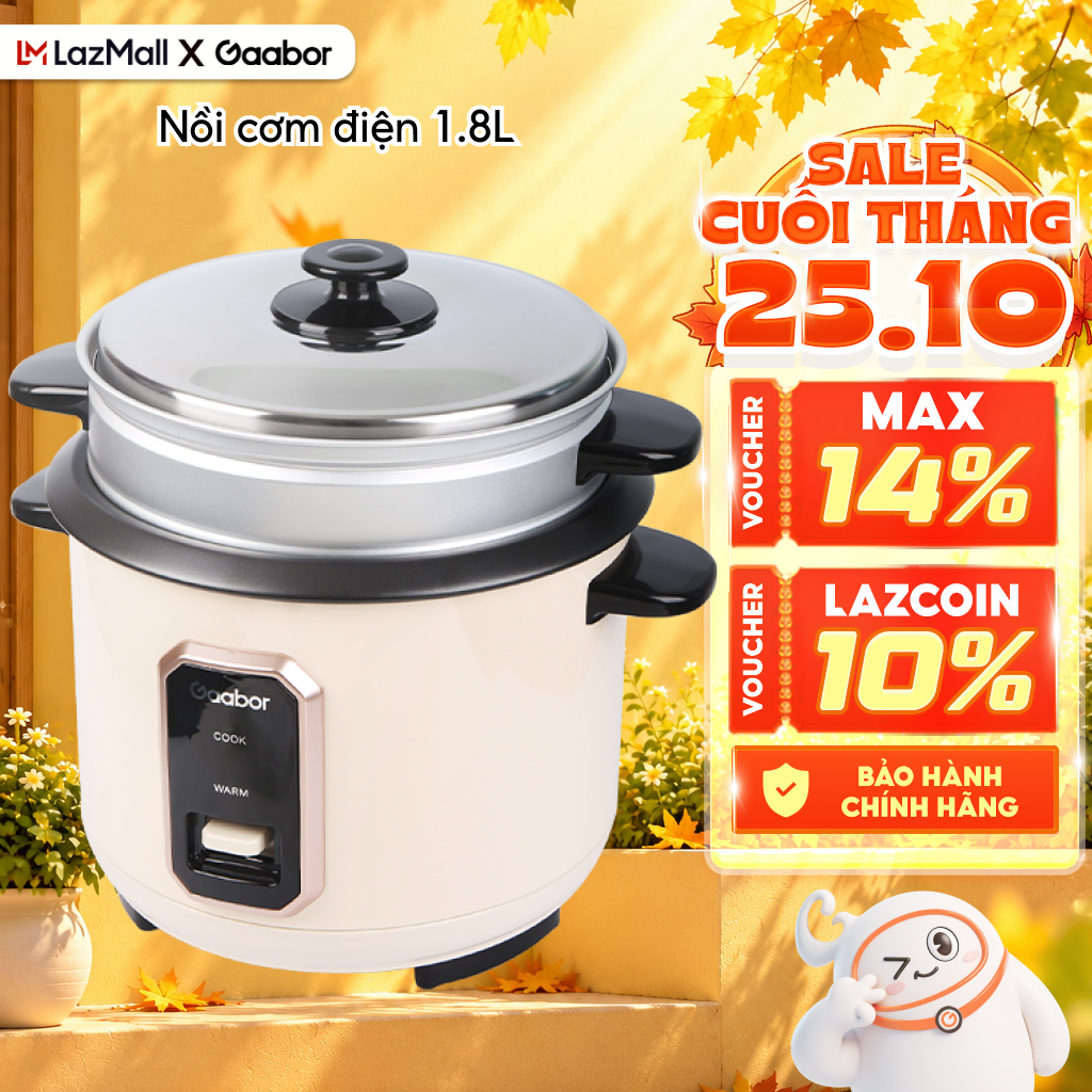 Nồi cơm điện RC-40M01A dung tích 1.8L lòng nồi chống dính, nấu đa năng hấp cùng lúc công suất 700W - Bảo hành 12 tháng 1 đổi 1
