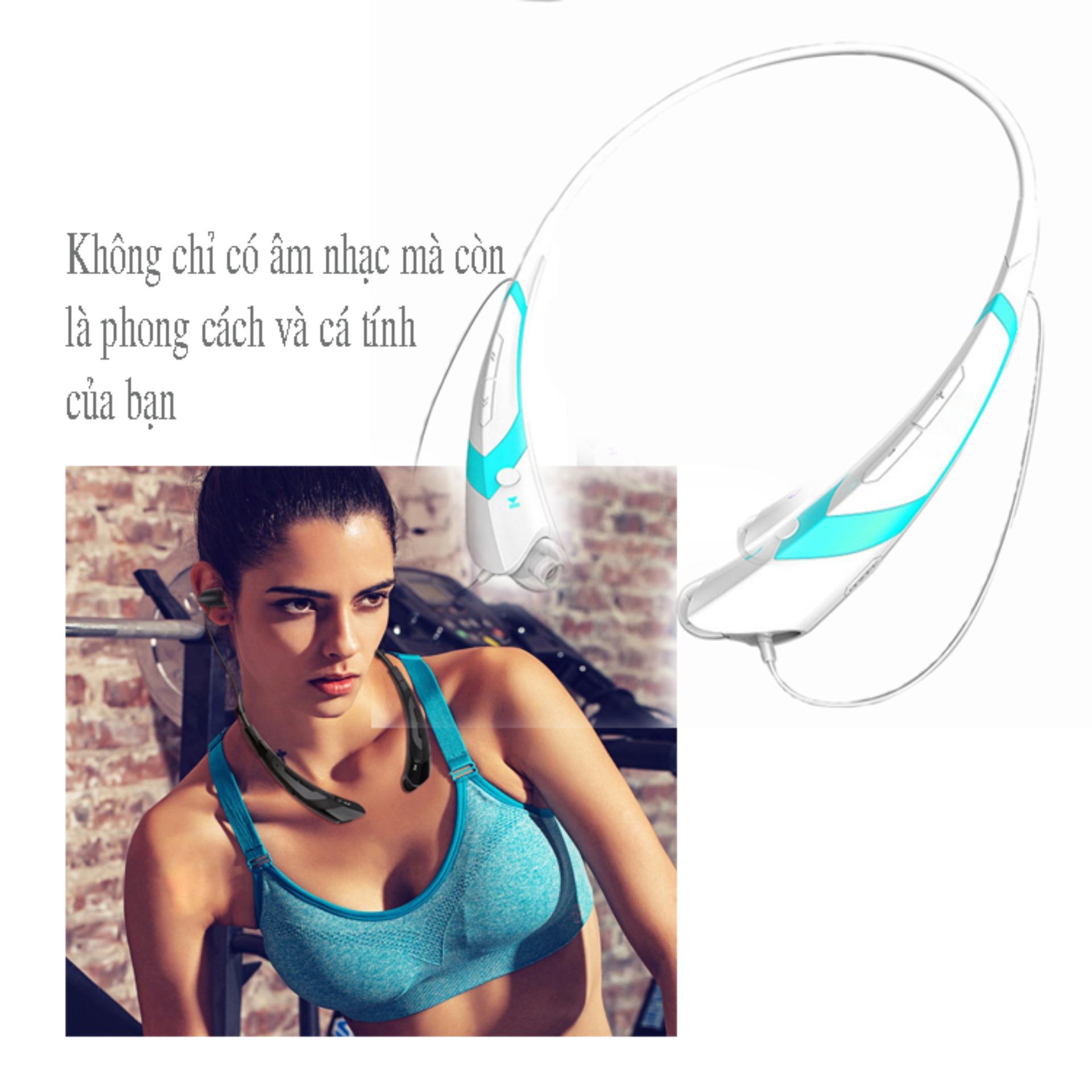 Tai nghe bluetooth anime hbs 760 trắng xanh lơ