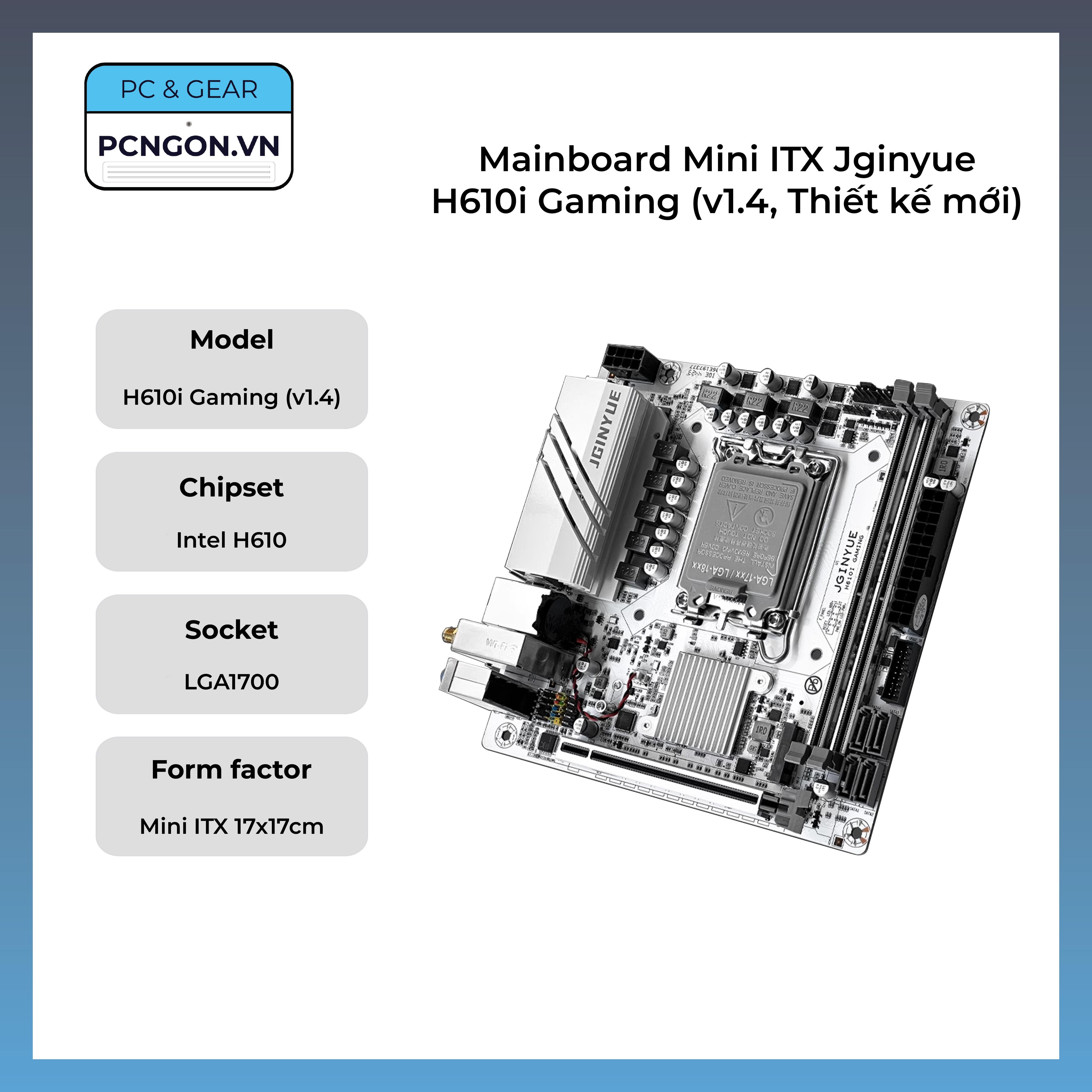 Mainboard mini itx jginyue h610i gaming
