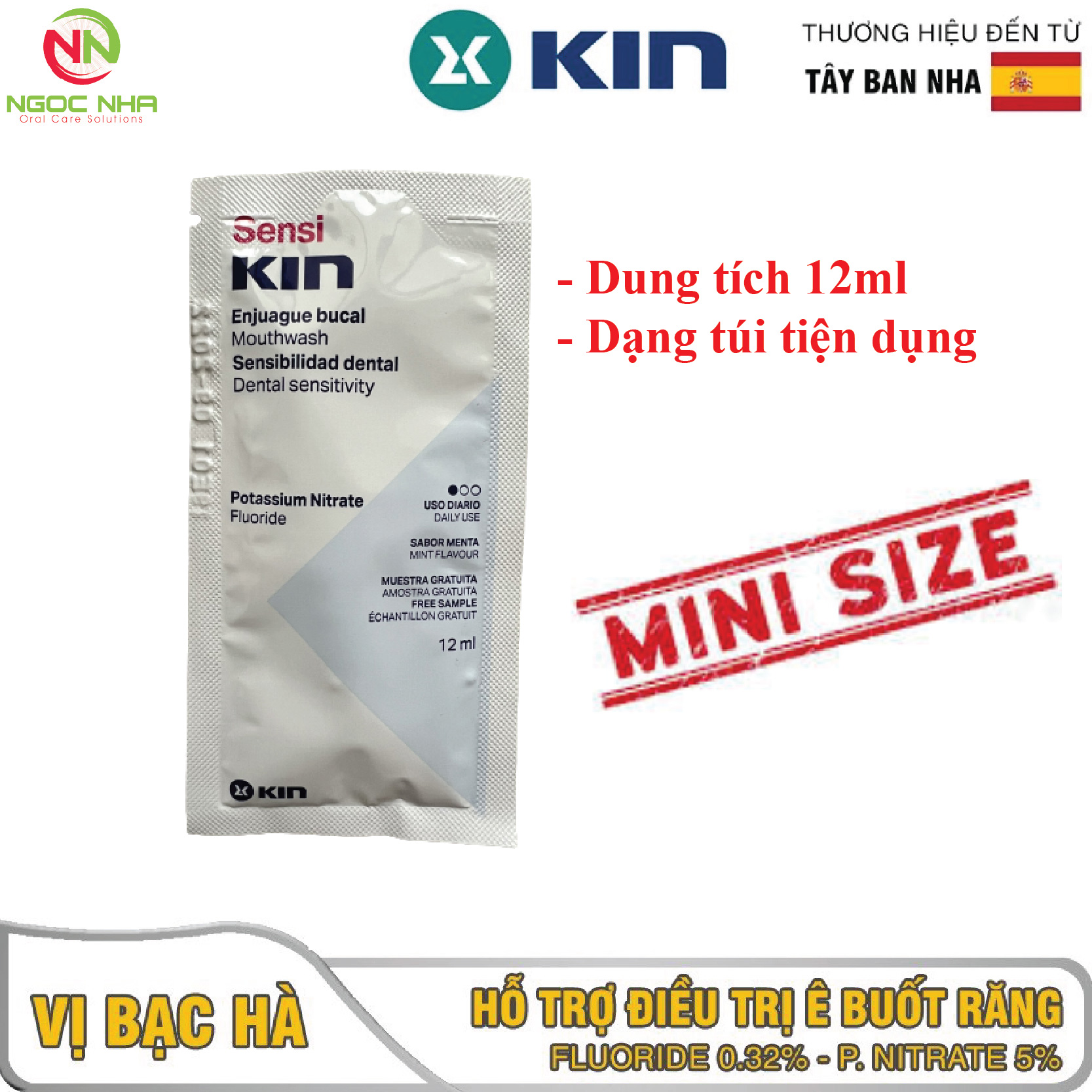 Nước súc miệng ngăn ngừa ê buốt Sensi Kin 12ml