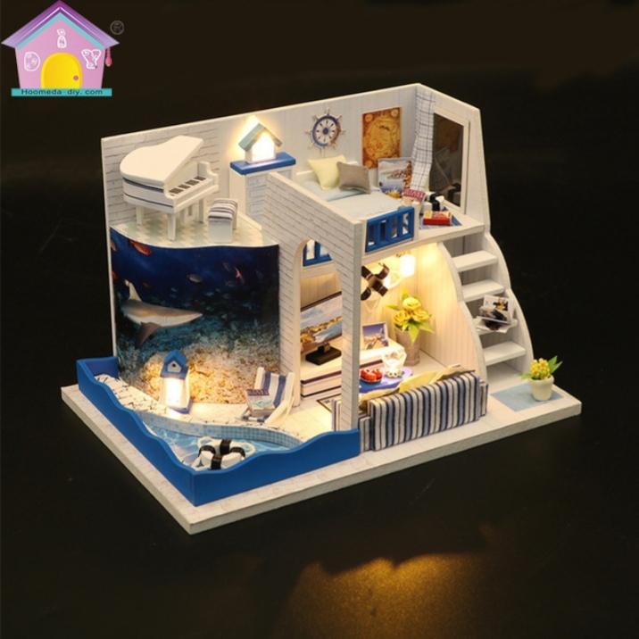 Mô Hình Gỗ 3D Lắp Ráp ROBOTIME DIY Dollhouse Nhà Tí Hon Cathys Flower House  DG104  WP042  ArtPuzzlevn