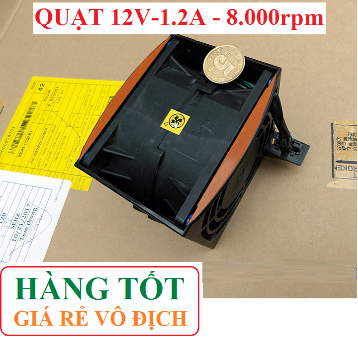 [HCM]Quạt siêu mạnh 2 động cơ 12v - 1.8A - 22w đường kính 8cm