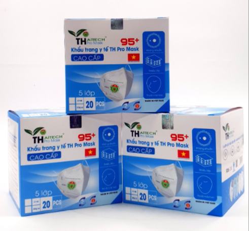 Combo 5 hộp khẩu trang n95 không van th pro mask thiết kế 5 lớp kháng khuẩn