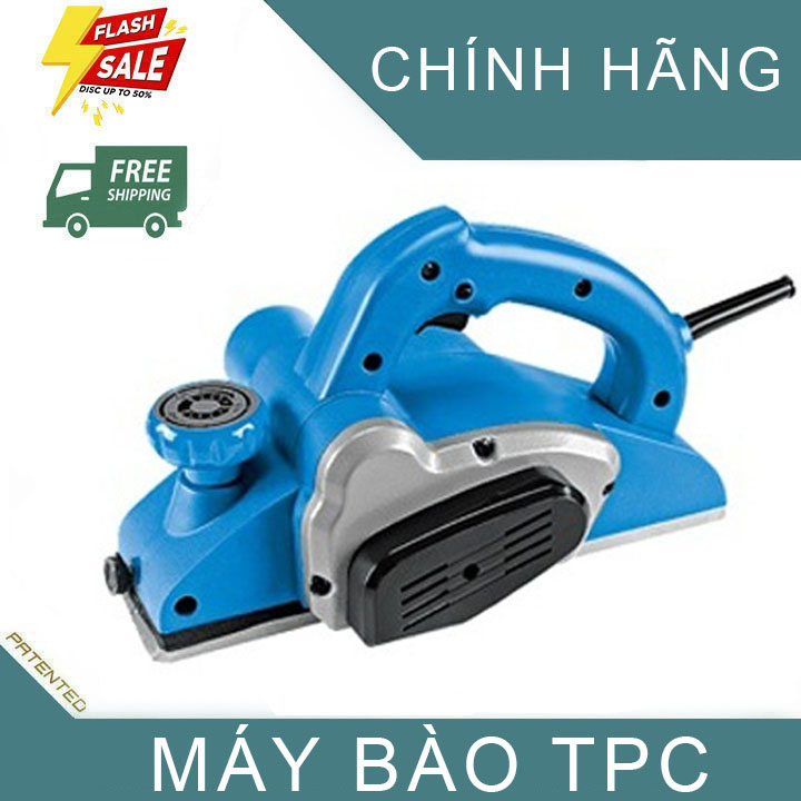 Máy bào gỗ TPC 780W Chính hãng - Dùng để bào bề mặt gỗ, vát bề mặt gỗ, vát mép cạnh gỗ 82mm, Sale siêu rẻ