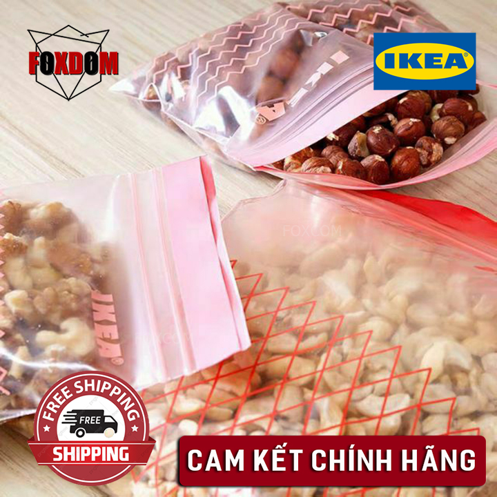[CHÍNH HÃNG] TÚI ZIPLOCK IKEA đựng thực phẩm 50 chiếc nhiều kích cỡ đồ dùng nhà bếp bảo quản thực phẩm