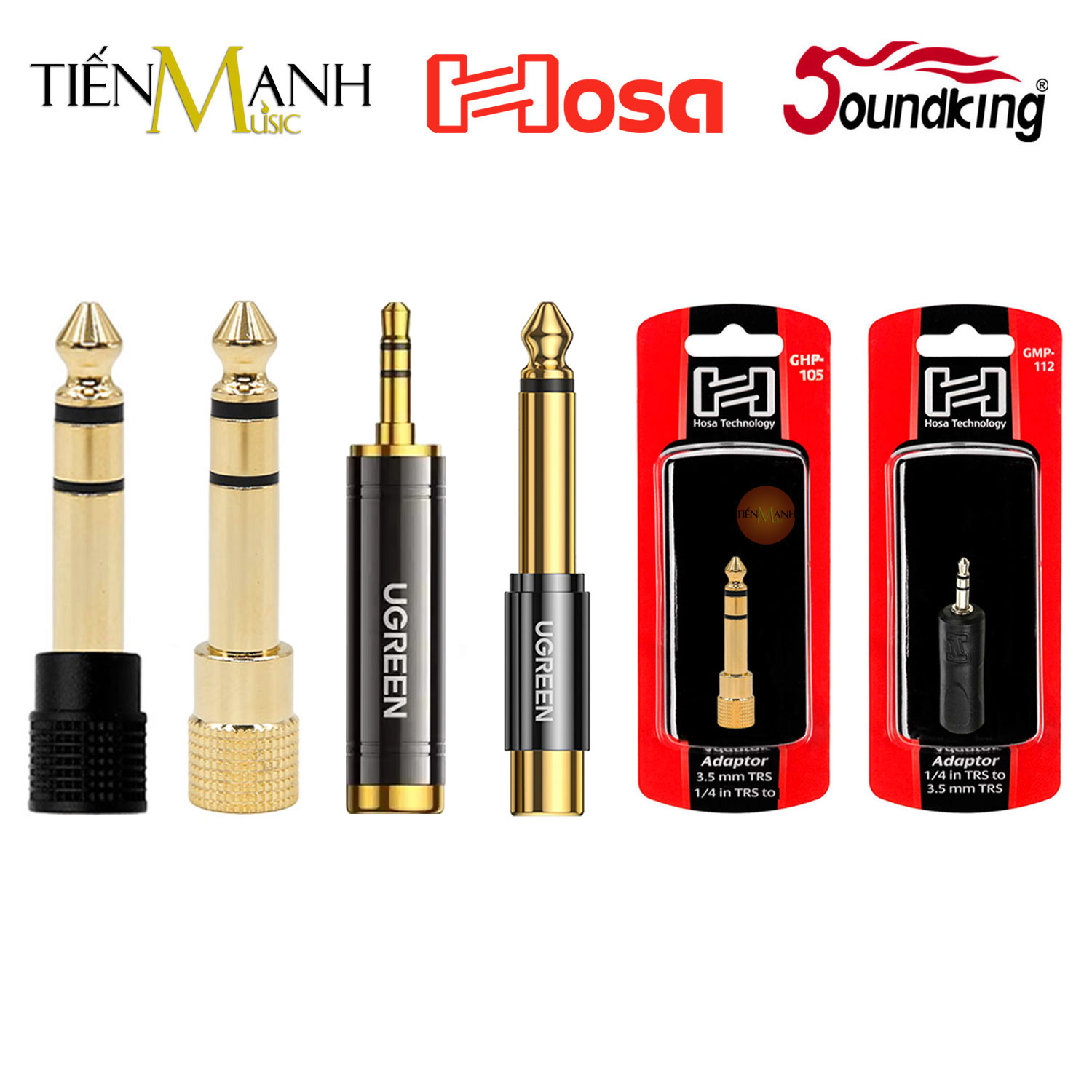 [Chính Hãng] Đầu Jack chuyển đổi 3.5mm 1/8” sang 6.5mm 1/4” Hosa, Soundking, IconUpod, Ugreen Cổng Giắc 3Li 6Li 3 Li 6 Ly