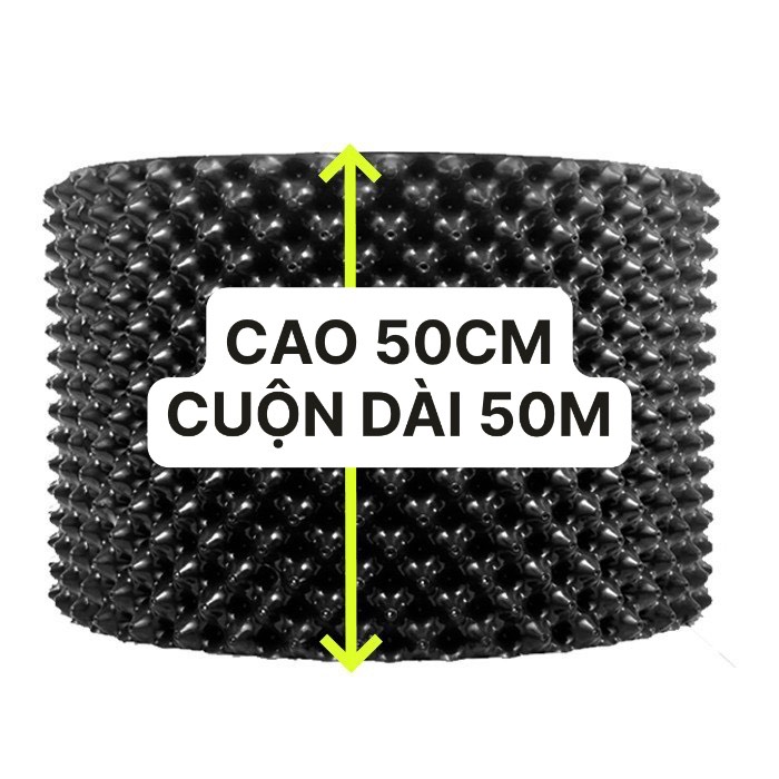 V6 cao 50cm dài 50m dày 0.7 ( bầu chậu thông minh túi khay ươm cây giống bạt phủ đất chống cỏ)