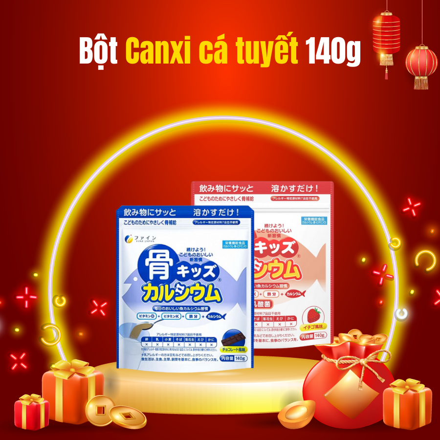 Bột can.xi từ cá tuyết nhật bản fine japan 140g