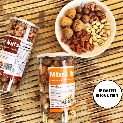 Mixed nuts 5 in 1💟💟 hạt nhập khẩu ăn vặt giàu dưỡng chất 500g